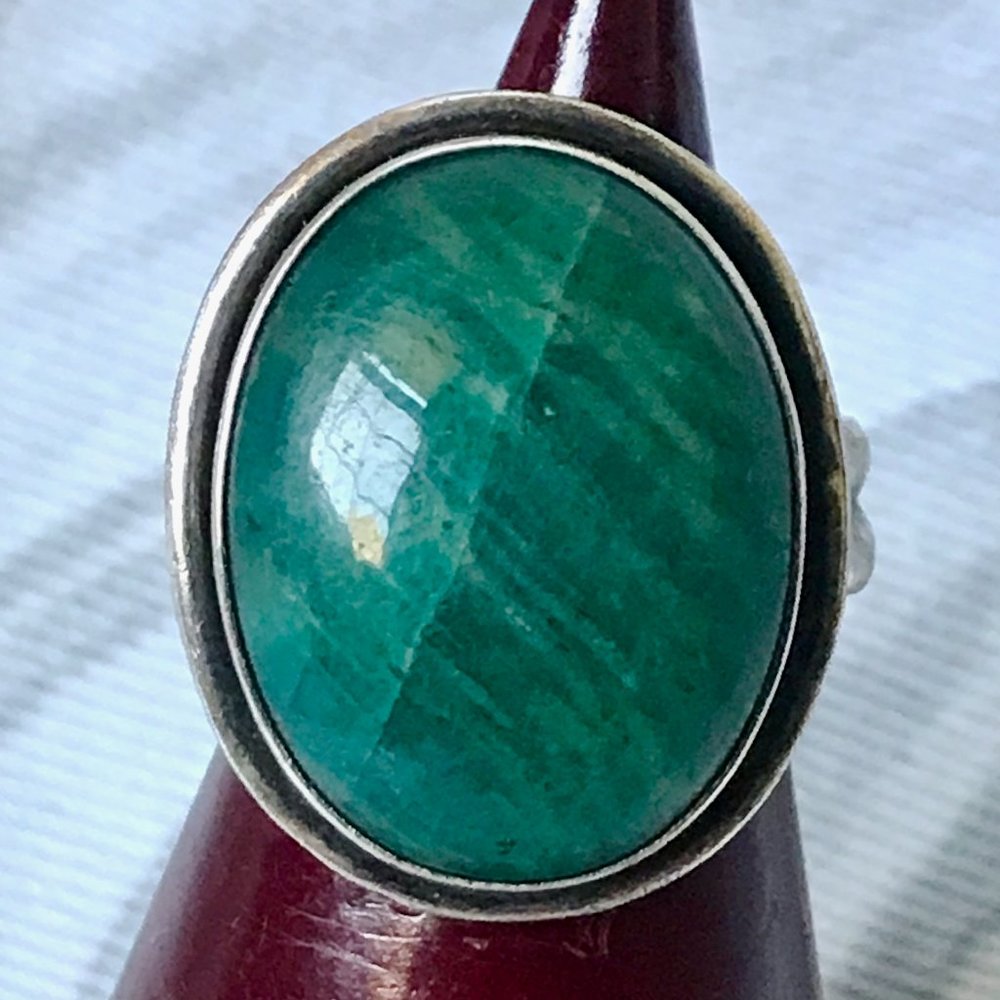 sterling silver & stone ring